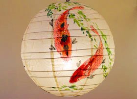 鯉魚彩繪燈籠
