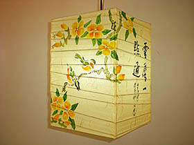 木棉花鳥彩繪燈籠