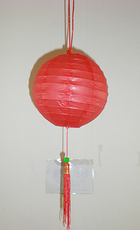 15CM圓形紅色紙燈籠