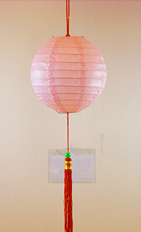 15CM圓形粉色紙燈籠