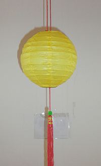 15CM圓形黃色紙燈籠