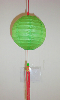 15CM圓形綠色紙燈籠