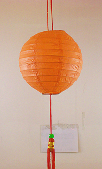 15CM圓形橘色紙燈籠